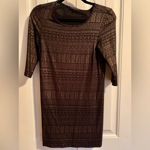 Black Shimmer Gold Dress